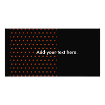 Orange Dot Black Back Photocard Custom Photo Card