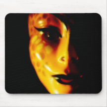 Orange Face Mouse Pad