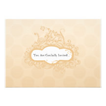 Orange Floral Invitation