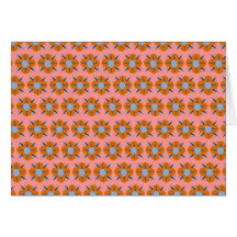 Orange Floral Medallions Card