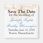 Orange Floral Save The Date Wedding Magnets Favour magnets