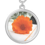 Orange flower necklace