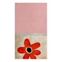 Orange Flower Pink Pearl Business Card