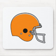Orange football helmet mouse pad