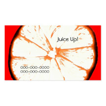 orange fruit and juice business card