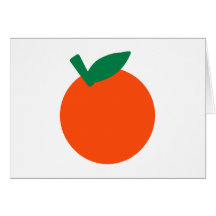 Orange fruit card