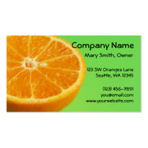 Orange Fruit Half Slice Business Card