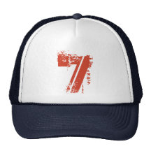 ORANGE GRUNGE NUMBER 7 HAT