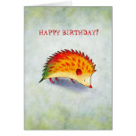 Orange Hedgehog Greeting Card(customisable)