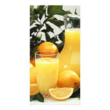 Orange juice personalized photo card