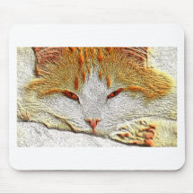 Orange Kitty Cat Mousepad