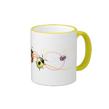 Orange ladybugs mug