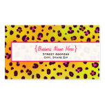Orange Leopard All Purpose Business Card