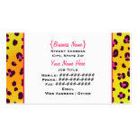 Orange Leopard Print All Purpose Business Cards