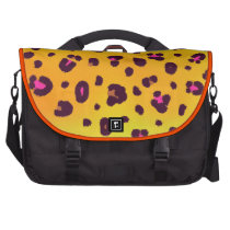 Orange Leopard Print Laptop Bag commuterbag