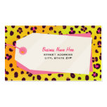 Orange Leopard & Shopping Tag Retail Business Card