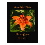 Orange Lily Save The Date Cards Personalised Invite