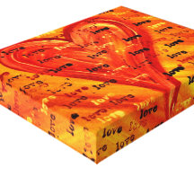 Orange Love Canvas Prints