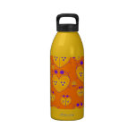 Orange Lovebugs Love bugs 24oz water bottle