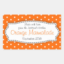 Orange Marmalade preserve jam food label sticker