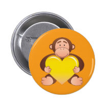 Orange Monty Button buttons