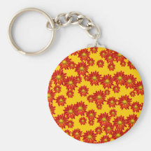 Orange Mums Key Chains