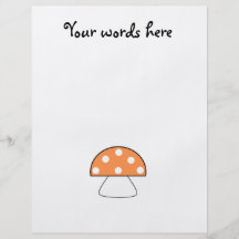 Orange mushroom full colour flyer