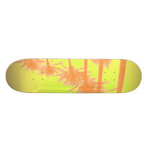 orange palm skate deck