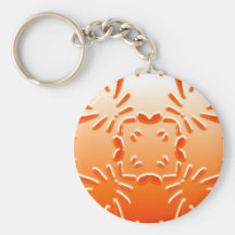 orange patterened keychain