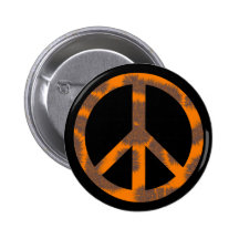 Orange Peace Button