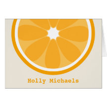Orange Personalised Notecard