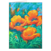 Orange Poppies Fine art card