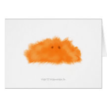 Orange PuffBall Critter Cards