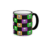 Orange, Purple & Green With Skulls Halloween Mug