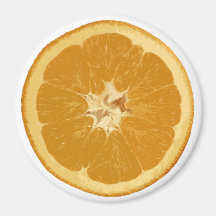 orange. realistic. refrigerator magnet