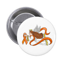 "Orange Ribbon" Awareness Angel Button