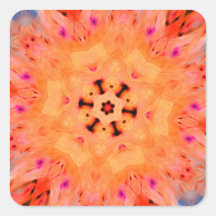 Orange Ribbon Dec 2012 Stickers