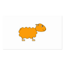 Orange Sheep Business Card Template