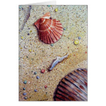Orange Shell Greeting Card