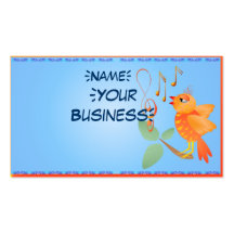 Orange Singing Bird  profilecard_business_horiz... Business Card Templates