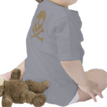 Orange Skull Distressed 2-Sided Infant Creeper