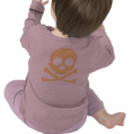 Orange Skull Distressed 2-Sided Infant Longsleeve Tshirts