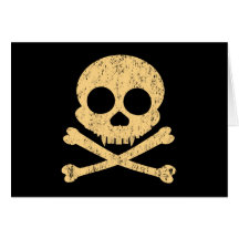 Orange Skull Distressed Cards