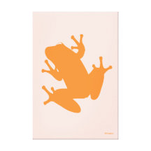 Orange Tree Frog Gallery Wrap Canvas
