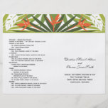 Orange Tropical Wedding Program Custom Flyer