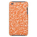 Orange & White Abstract Swirl iPod Touch Case-Mate Case