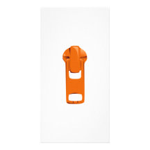 Orange Zipper Photo Card Template
