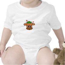 Orange zombie monkey tshirt