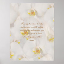 Orchid flower banquets, functions direction signs poster