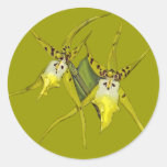 Orchid Flowers Round Stickers